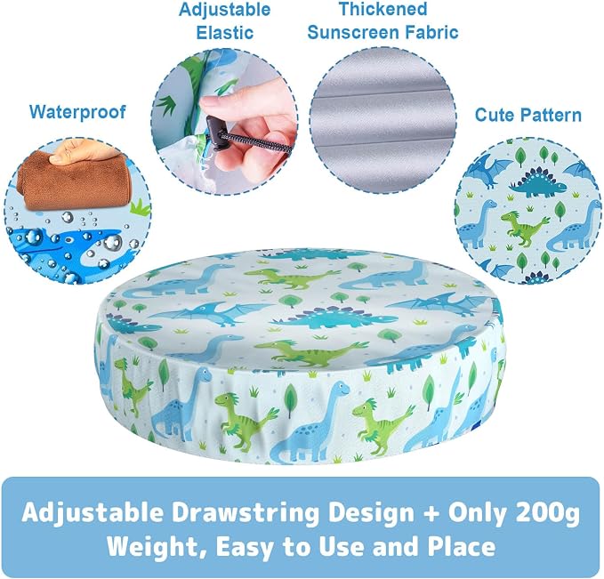 Foldable Dog Pool Cover – Waterproof Round Pet Dog Kiddie Bath Tub Lid Cover, Fit for 32/48/63 Inch Pools, Outdoor Portable Puppy Pool Accessories