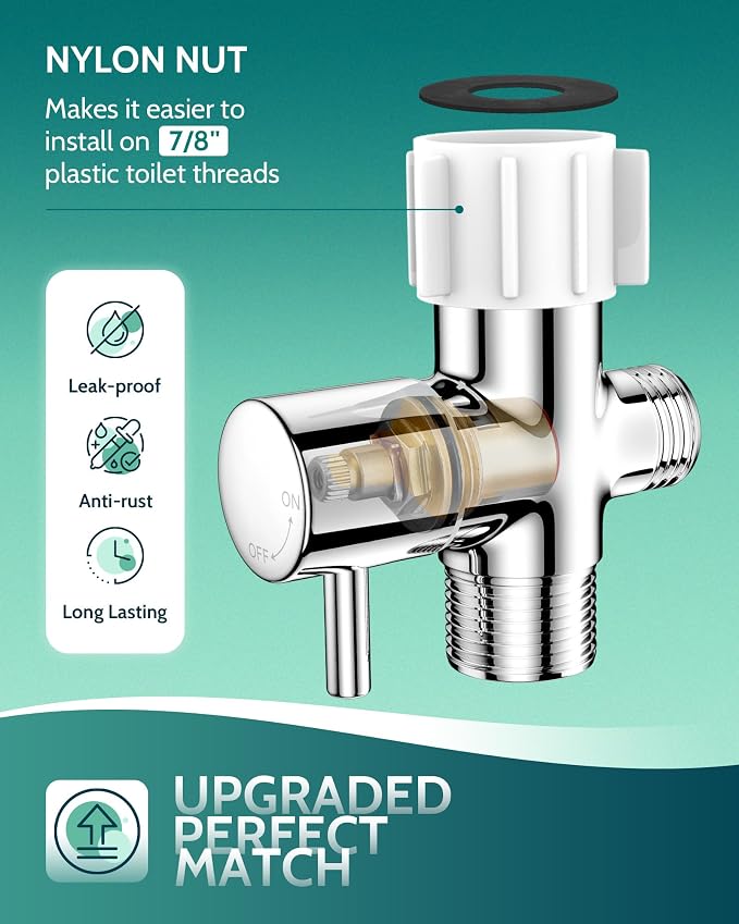 Handheld Bidet Sprayer for Toilet-Adjustable Water Pressure Jet Spray with Bidet Hose for Feminine Wash, Stainless Steel Muslim Shower Toilet Bidet Cloth Diaper Sprayer Set, Used for RV Toilets