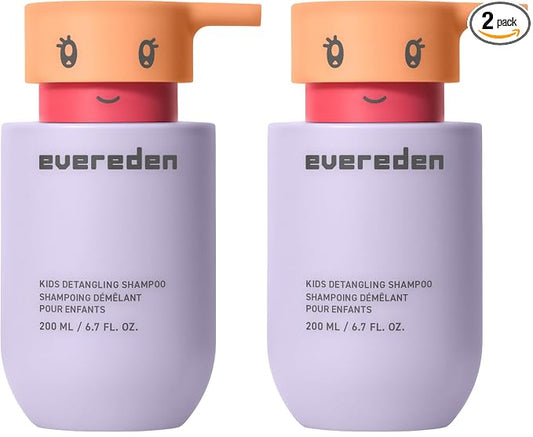 Evereden Kids Shampoo | Detangling Shampoo for Girls with Curly or Straight Hair | Clean, Non-Toxic, and Gentle Haircare | Sulfate-Free, Hypoallergenic, Safe for Daily Use | 6.7 fl oz (Pack of 2)