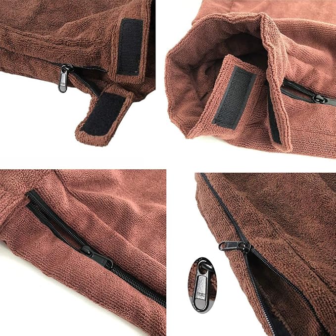 Dog Bathrobe Towel,Microfiber Dog Bag,Bathrobe Absorbent Zipper for Puppy Small Medium Dogs