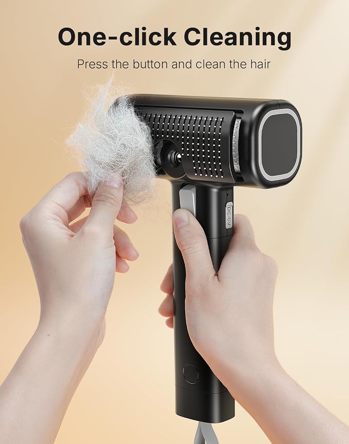 Pet Steam Brush for Dog & Cat with 3 Waterless Shampoo, Bath Shower Comb for Shedding & Grooming & Massaging Water Spray Brush for Long & Short Haired Pets Spritz Defur Comb