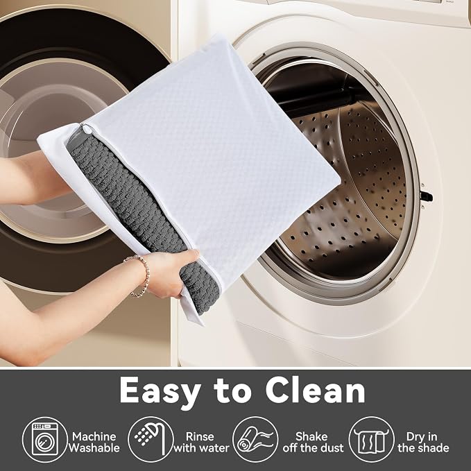 Triohero Bathroom Runner Rugs, Long Bath Mat Runner Washable Thin Quick Dry Low Pile Bathroom Runner Rugs Non Slip, Dark Grey 24"x70"