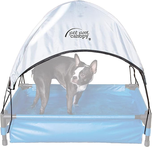 K&H Pet Products Dog Pool & Pet Bath Canopy (Pet Pool Sold Separately) Gray Medium 32 X 25 Inches