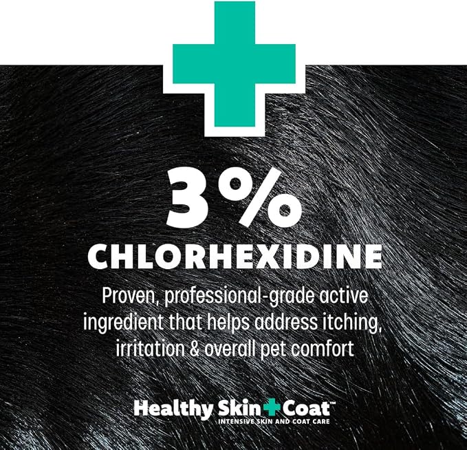 Advanced Medicated Clean Pet Shampoo, 1 Gallon - for Dogs and Cats, 3% Chlorhexidine, Professional Grade, Supports Skin and Coat Health, Made in The USA