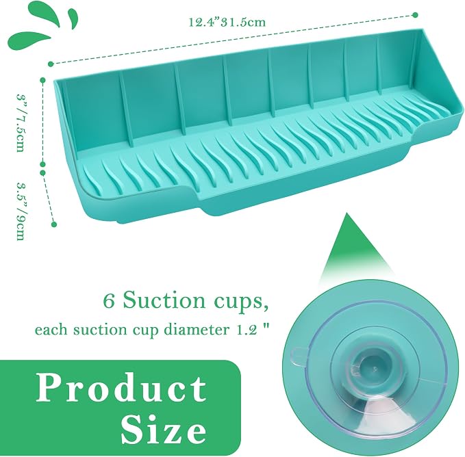 2p Splash Guard for Bathtub, Splash Pad Made from Silicone Foldable Tub Splash Guard Suitable for Various Scenarios Such As Kitchen Sinks and Bathroom