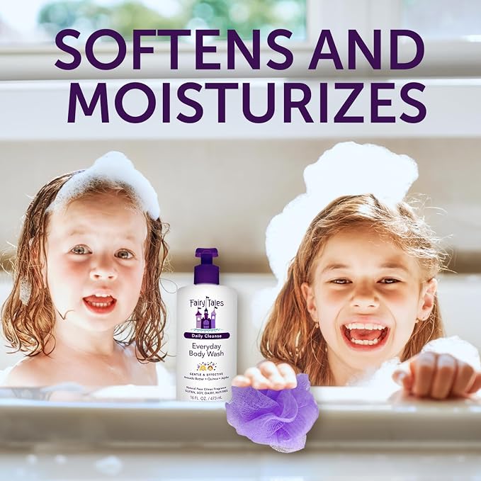 Fairy Tales Daily Cleanse Kids Body Wash | Kids Soap With Gentle, Clean Natural Ingredients | Sulfate Free, Silicone Free, Body Wash for Boys and Girls - 16 oz. (2 Pack)