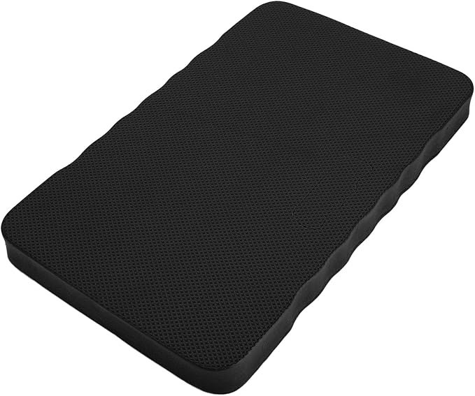 KIMISS EVA Garden Kneeling Pad Extra Thick Kneeling Pad Yaga Cushion for Gardening Bath Gray Compress and Over Time to Designed Ground Stone on or 4cm Knee (Black)