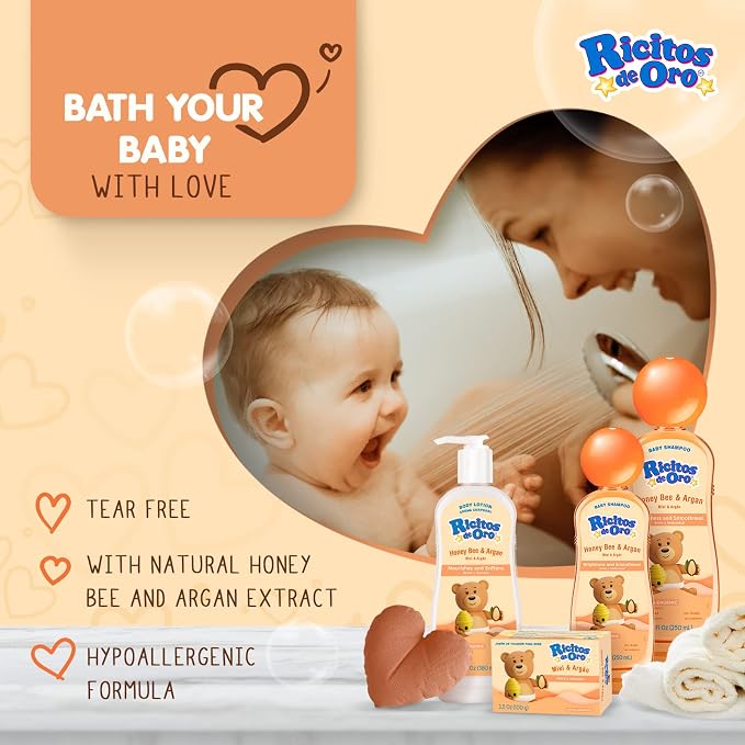 Ricitos de Oro Baby Shampoo Cleansing Shampoo with Natural Extract No more tears Hypoallergenic 2-Pack of 13.5 FL Oz, 2 Bottles