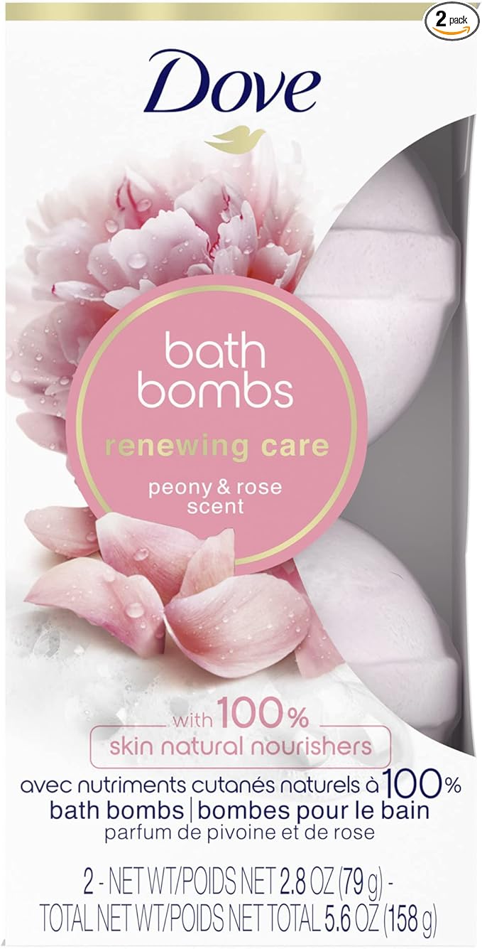 Dove, Nourishing Secrets, Bath Bombs, Peony and Rose, 2 Bath Bombs, 2.8 oz (79 g) Each