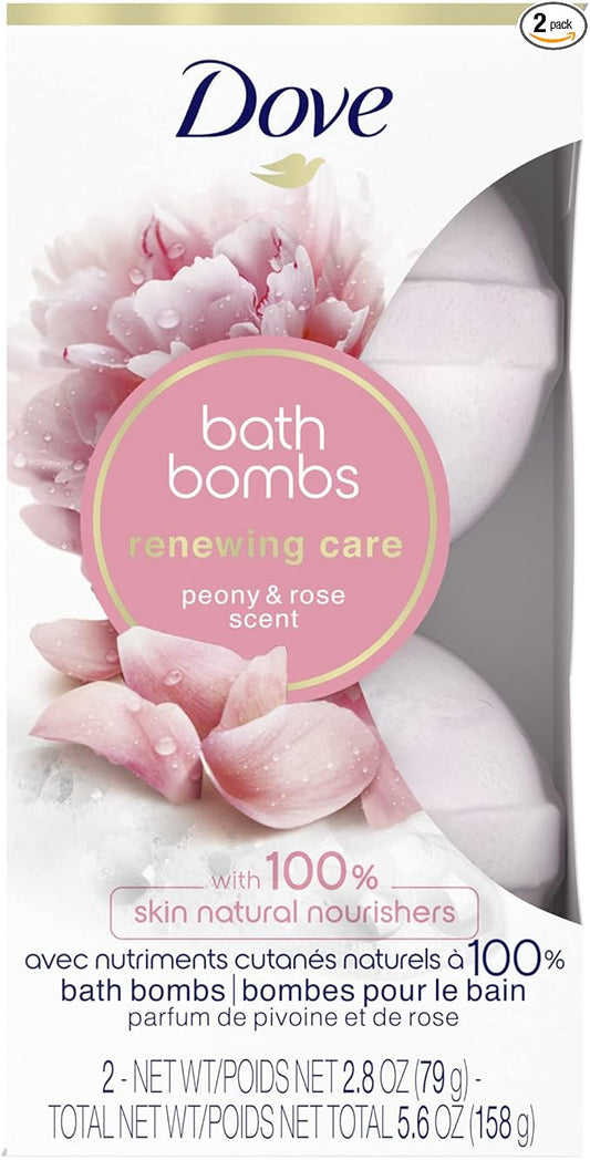 Dove, Nourishing Secrets, Bath Bombs, Peony and Rose, 2 Bath Bombs, 2.8 oz (79 g) Each