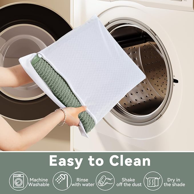Triohero Bathroom Rugs Non Slip Washable, Super Absorbent Thin Bath Mat Small Quick Dry Low Pile Bathroom Rug, Sage Green 20"x30"