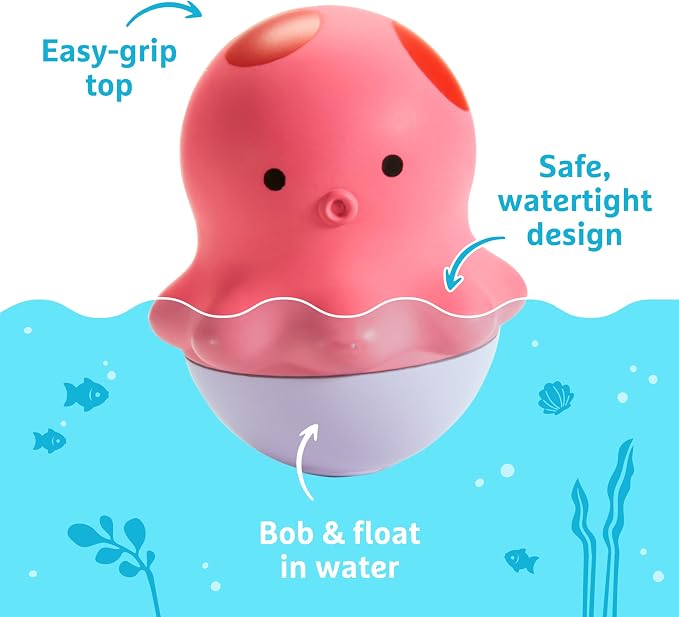 Munchkin® Bath Bobbers Mold Free Baby and Toddler Bath Toy, 6+ Months, Dolphin/Walrus/Octopus