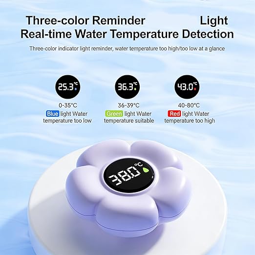 Floating Bath Thermometers Cartoon Flower Water Meter Safe Thermometers