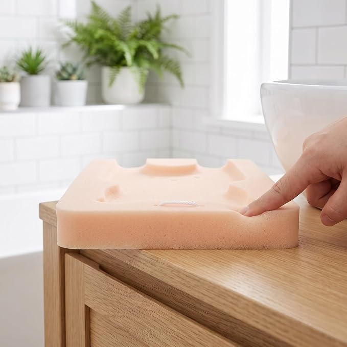 Ipetboom Newborn Bath Seat: Baby Bath Mat Cushion - Infant Sponge Bathing Pad for Sinks and Tubs, Soft Water Cushion for Toddlers Newborns