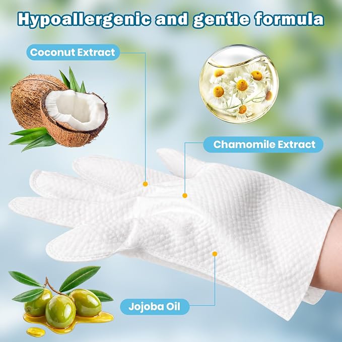 60Pcs Pet Glove Wipes for Dogs & Cats, Hypoallergenic Pet Cleaning Gloves Infused with Nourishing Ingredients to Deodorize and Hydrate, Pet Grooming Wipes for Daily Care & Travel Use
