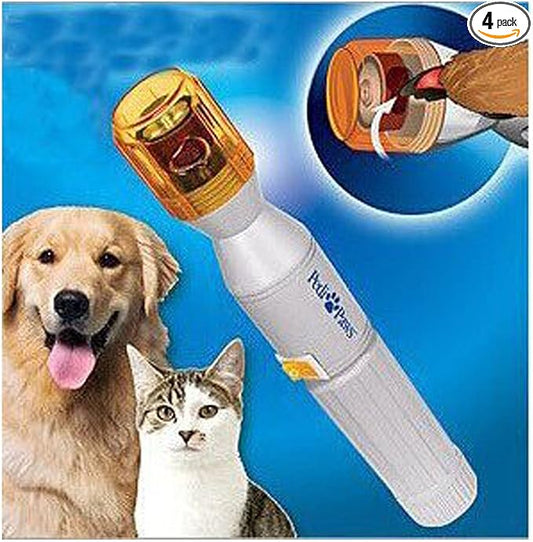 Fakeface Battery Powered Safe Auto Electric Pet Nail Clippers Trimmer Dog Cat Gentle Claw Paw Care Grinder Grooming Drill File Kit Nail Gentle Filing Wheel Shedding Manicure Pedicure Tool Set
