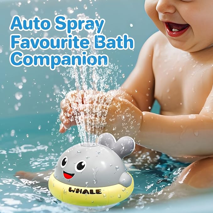 Toys for 1 2 3 4 Year Old Boy, Bath Toys for Kids Toddlers, Baby Water Toys for Bathtub Pool Play, Whale Sprinkler Sensory Toy for Toddler Boy & Girl Birthday Gifts Newborn Basket