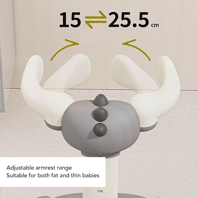 Adjustable Baby Bath Standing Support, Non Slip Toddler Shower Stand for Bathroom with Multifunctional Purpose, Lightweight and Portable, Made of Silicone (Gray)
