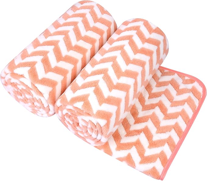 JML Microfiber Bath Towels, Bath Towel 2 Pack(30" x 60"), Oversized, Soft, Super Absorbent and Fast Drying, Multipurpose Use for Sports, Fitness, Yoga, Chevron Red