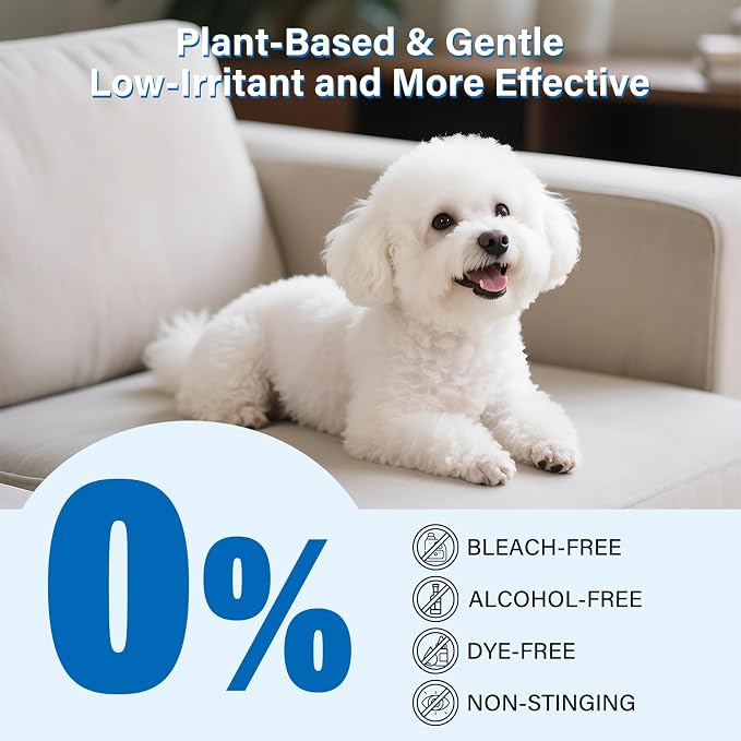 Tear Stain Remover for Dogs & Cats – Natural Gentle Liquid, Safe & Non-Irritating, Effectively Cleans Tear Stains, Eye Discharge & Debris