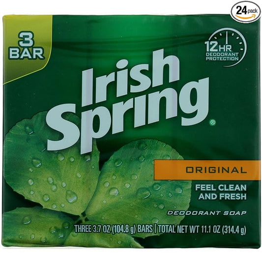 Irish Spring Original Deodorant Bar Soap 3 ct (Pack of 24)