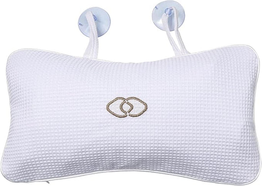 YUET Anti-Slip Non-Slip Bathtub Pillow Home Spa Bath Inflatable Cushion Head Neck Back Shoulders Rest Relax Suction Cup Bathroom Support for Hot Tub Luxurious Headrest