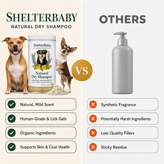 Dry Shampoo for Dogs – Antifungal Itchy Skin & Hot Spot Relief, Yeast Infection & Paw Licking Treatment, Dog Powder with Allergy Support