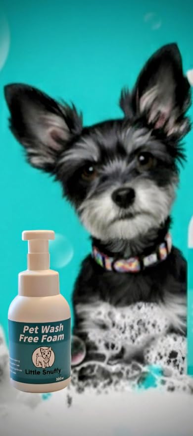 Organic Pet Wash Free Foam Waterless Shampoo, Non-Medicated Cleaner and Freshener, Calming Chamomile Scent, 300ml