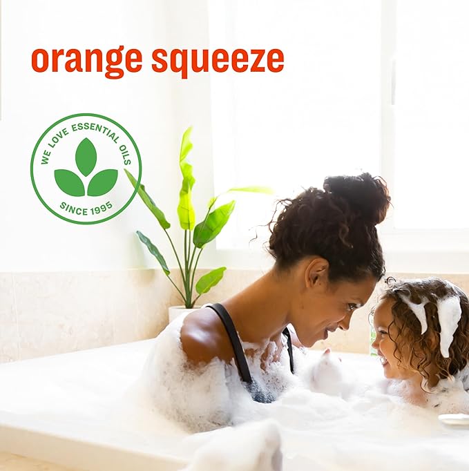 Everyone 3-in-1 Kids Soap, Body Wash, Bubble Bath, Shampoo, 32 Ounce (Pack of 1), Orange Squeeze, made with Essential Oils for Toddlers, tweens and teens