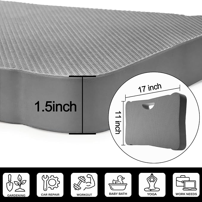 ZENFUN 3 Pack Kneeling Mats, Heavy Duty Thick Foam Kneeling Pad, Shock Absorbent Pads, High Density Premium Kneeling Pads for Yoga Exercise, Foam Kneeler Mat Garden Cushions, Water Proof