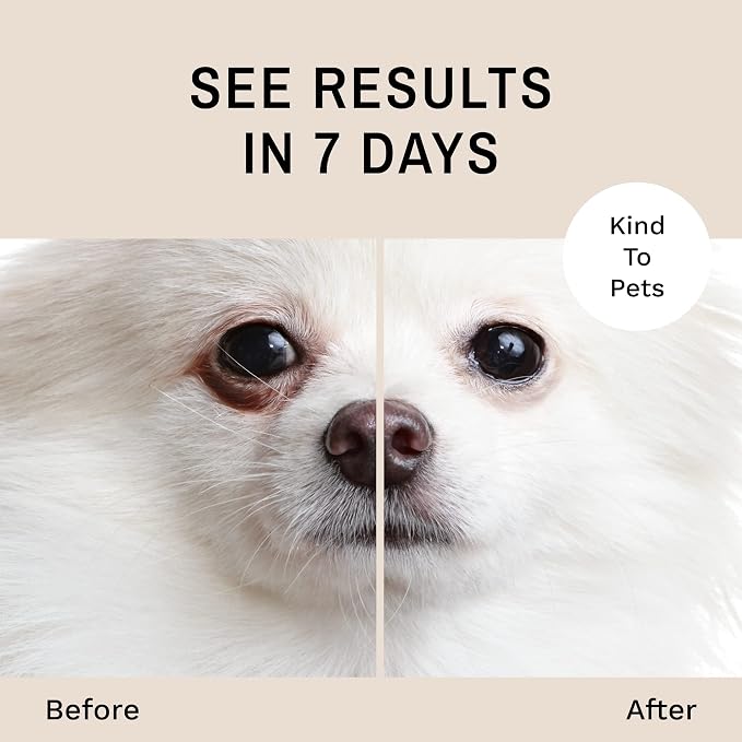 Eye Envy Tear Stain Remover Powder for Dogs and Cats. Natural, Safe Formula. Apply Around Eyes. Absorbs and Cleans Tears and Staining. Keeps Area Dry. Made in The USA. (1.4 oz)