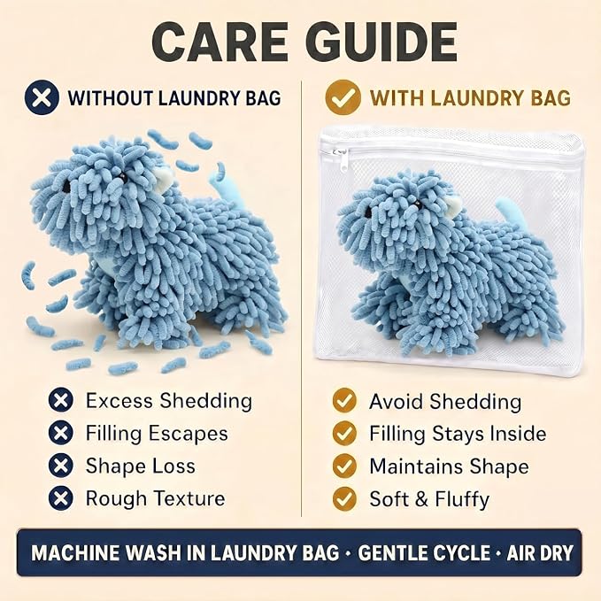 Cute Dog Chenille Hand Towel, 3D Fuzzy Puppy Hangable Ball Hand Towel Microfiber Super Soft Absorbent Bathroom & Kitchen Towels with Hanging Loop, Can Be Placed on the Sink Countertop (Blue)