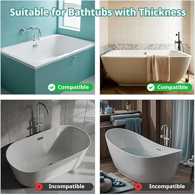 Bathtub Splash Guard for Kids – Silicone Bath Tub Splash Guard with Suction Cups, Play Shelf & Toy Holder, Fun Bath Time for Toddlers Baby (Green)