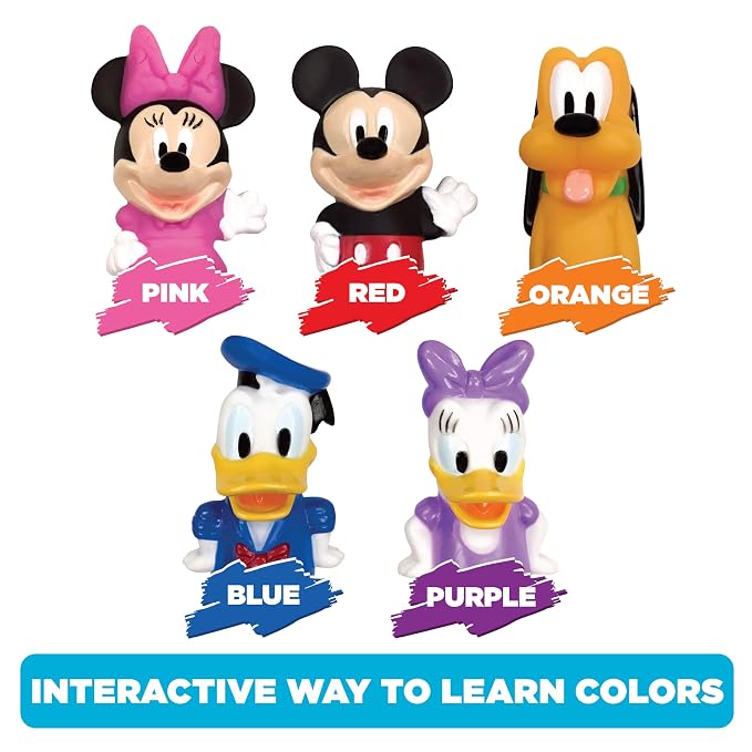 Disney Mickey & Friends 10-Piece Finger Puppet Set - Party Favors, Educational Story Time, Floating Pool & Beach Toys