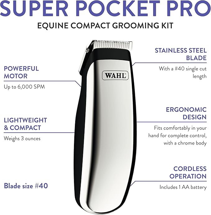 Wahl Professional Animal Equine Super Pocket Pro Trimmer