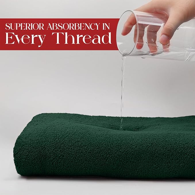 RIVERSIDE Pack of 1 Jumbo Bath Sheet 40 x 80 Inches - Extra Large Bath Towel, Super Soft & Highly Absorbent, 100% Cotton Quick Dry, Perfect to Wrap Yourself in - Hunter Green