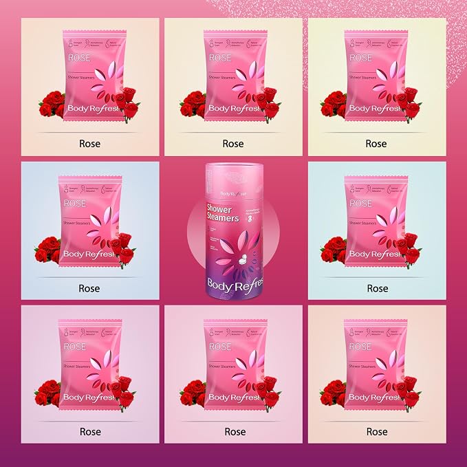Shower Steamers Aromatherapy 8 Pack - Birthday Gifts for Women Mom Wife, Shower Bombs with Natural Essential Oils for Stress Relief Home Spa Relaxation, Self Care Gift for Women