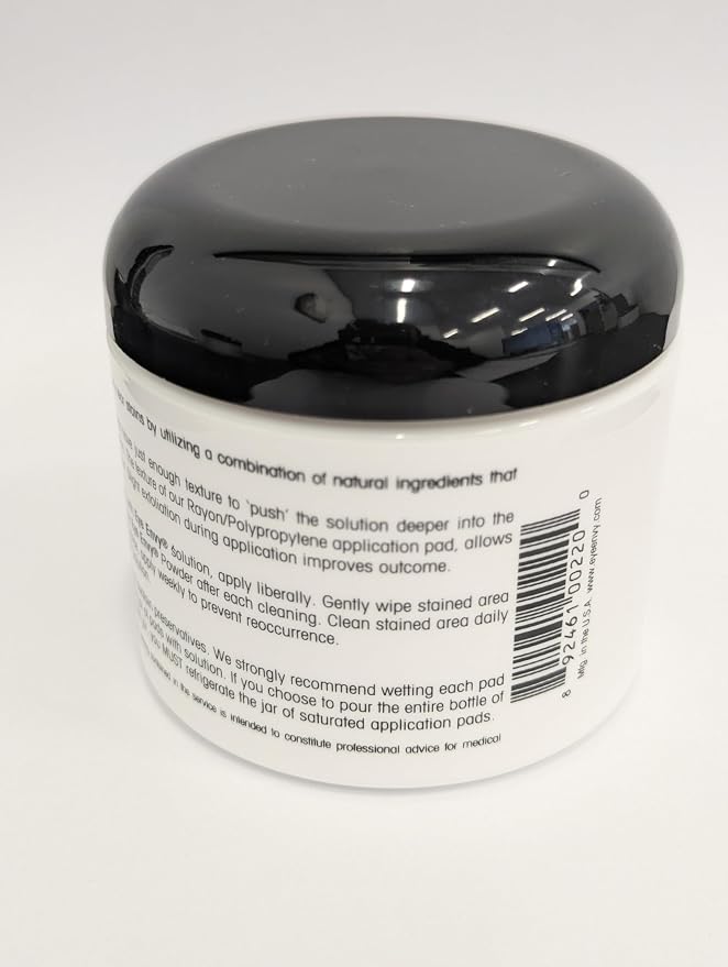 Eye Envy Gentle Action Dry Applicator Pads for Dogs and Cats. Use with Tear Stain Remover Solution. 30 Count with Reusable Jar. Waffle-Like Texture Gently Cleans. Lint Free, Non-Absorbent