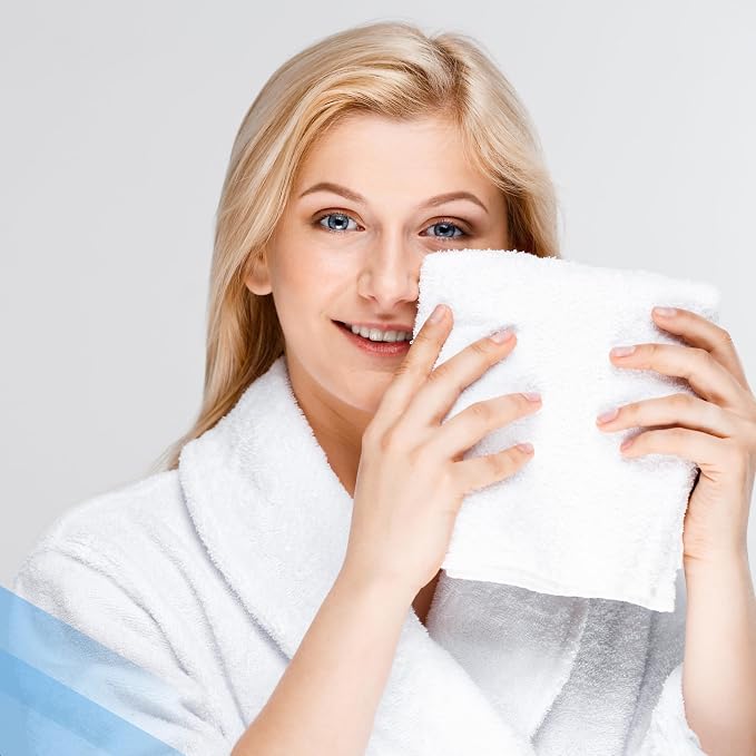 Infinitee Xclusives Luxury Wash Cloths for Showering [13x13] – 100% Cotton Washcloths [Pack of 4], Soft and Absorbent Face Towels for Bathroom Wash Clothes, Gym, and Spa (Charming Grey)