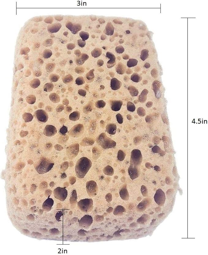 Michelle's Melting Pot Foam Bath Sponge Shower Sponge 3 Count (Tan Exfoliating)