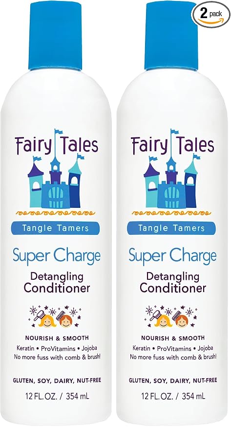 Fairy Tales Tangle Tamer Detangling Conditioner for Kids - Ultra Moisturizing and Anti Frizz Protection - Paraben Free, Sulfate Free - 12 Oz (Pack of 2)