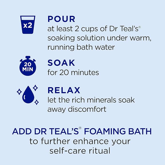 Dr Teal's Epsom Salt Soaking Solution, Soften & Nourish with Milk and Honey, 48 Oz (Packaging May Vary) (Pack of 2)