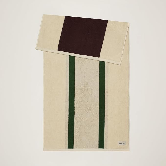 Everlayer Bath Towel Set 4 PCS, 2 Bath Towels + 2 Hand Towels, 550 GSM 100% Combed Cotton, Ultra Soft Luxury Bath Towels, Cotton Hand Towels, Made in Portugal, Wildwood Cognac - Janus