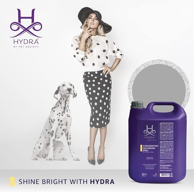 Hydra Professional Ultra Dematting and Finishing Spray for Dogs and Cats, Suitable for Pets with Long Hair, 169 fl.oz