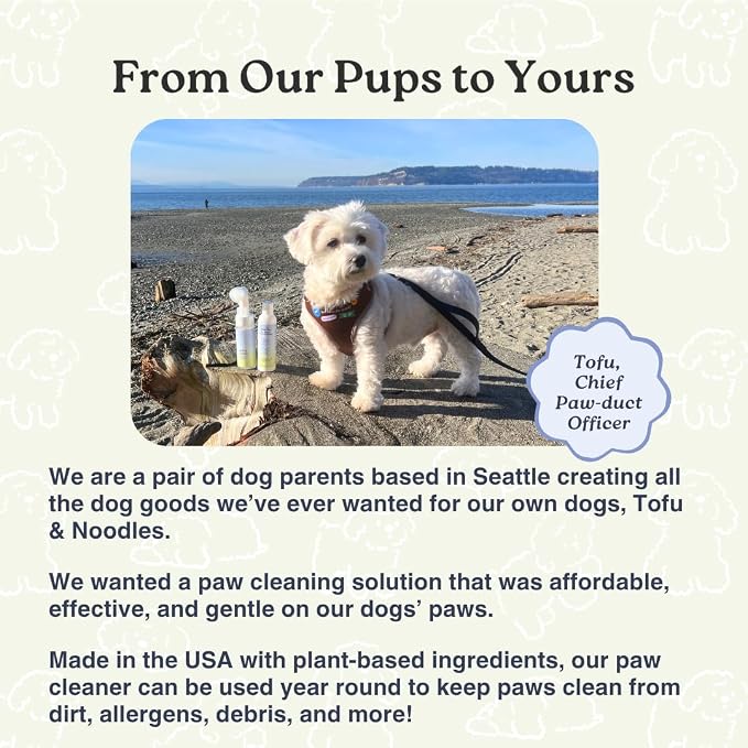 Dog Paw Cleaner | Concentrated Formula Makes 6 Bottles | Fragrance-Free | Cleans Paws from Mud, Dirt, Allergens | Made in USA