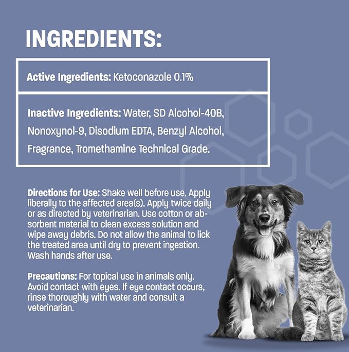 Keto-Pro Tris Flush - Dog Ear Cleaner Solution Dog Ear Wash - Cat and Dog Ear Drops for Odor and Dog Ear Treatment - Cat Ear Cleaner Dog - 12 oz
