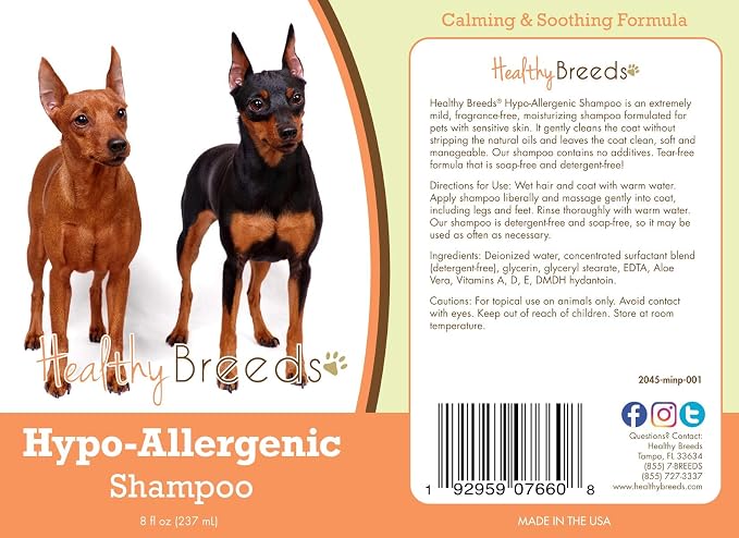 Healthy Breeds Miniature Pinscher Hypo-Allergenic Shampoo 8 oz