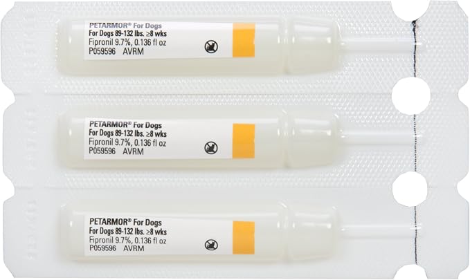 PetArmor for Dogs, Flea and Tick Treatment for Extra Large Dogs (89-132 Pounds), Includes 3 Month Supply of Topical Flea Treatments