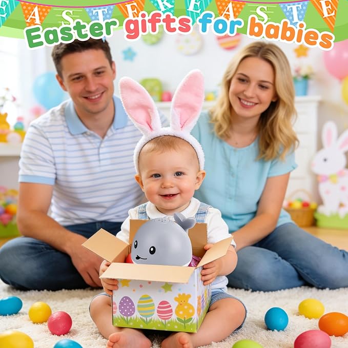 Baby Bath Toys, Toddler Bath Toys for Kids Ages 1-3, Easter Basket Stuffers for Baby, 1 2 3 Year Boy Girl Gifts Baby Toy 6-12-18 Months Light Up Whale Bath Toy Sprinkler Bathtub Pool Water Toy