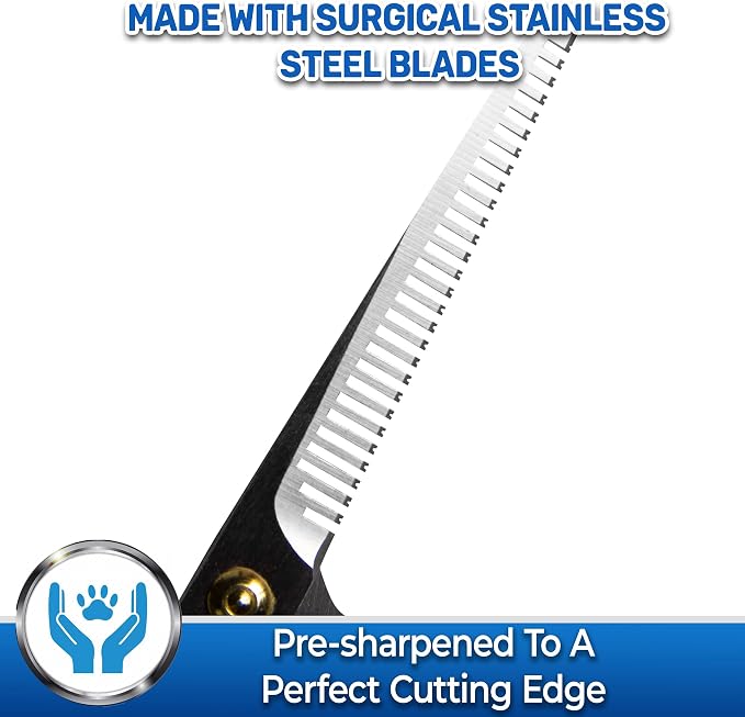Pet Magasin Pet Thinning Shears - Professional Thinning Scissors with Toothed Blade